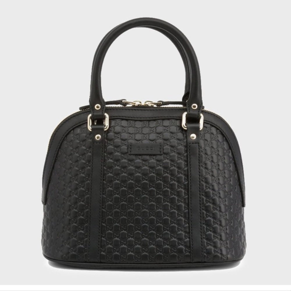 Gucci MicroGuccissima black dome crossbody bag